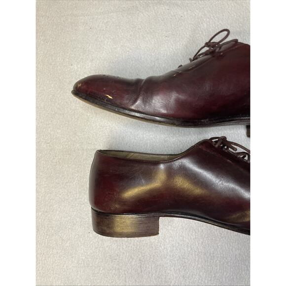 BALLY Men’s 11 3E Wide Oxblood Leather Oxford Brogue Medallion Toe Italy main image 5